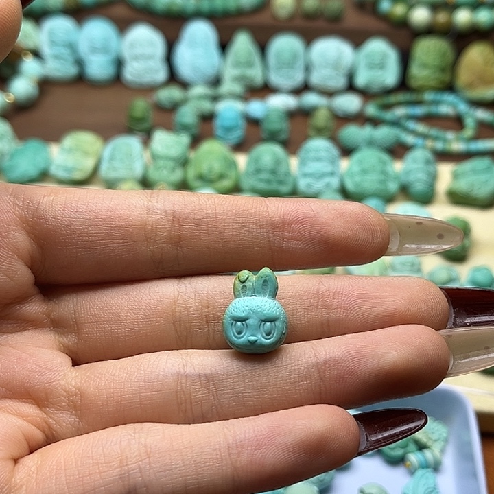 ༺***༻绿松石未镶嵌颈饰