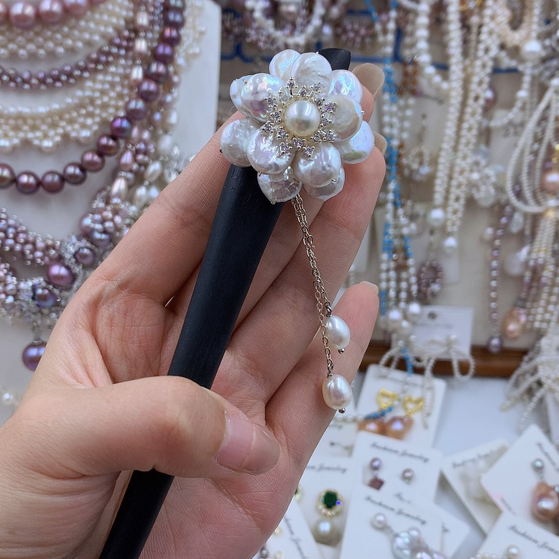 项链18K金镶嵌淡水珍珠