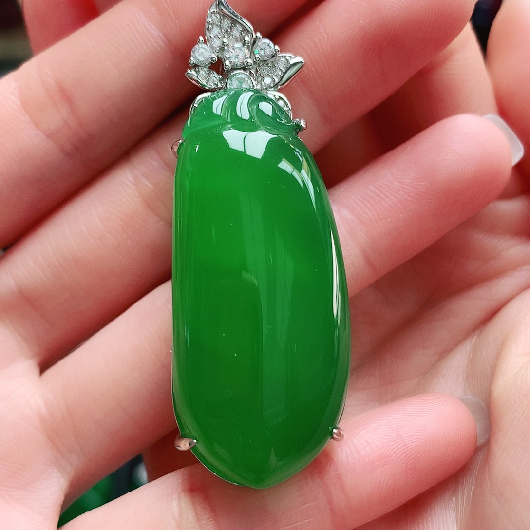 玛瑙/玉髓吊坠银S925镶嵌