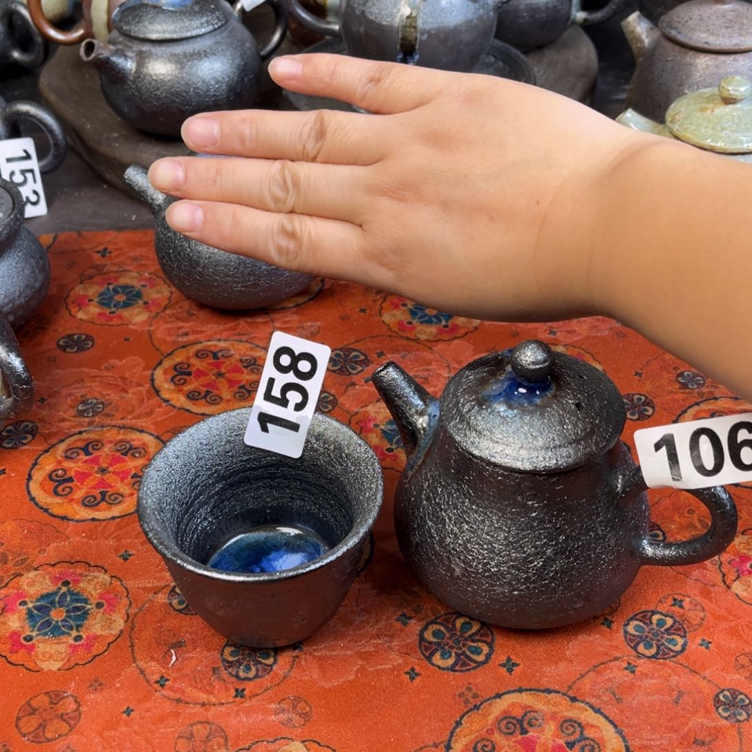 宽***野柴烧茶器柴烧茶器