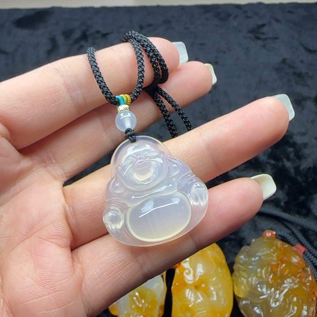 玛瑙/玉髓合金吊坠(赠链)