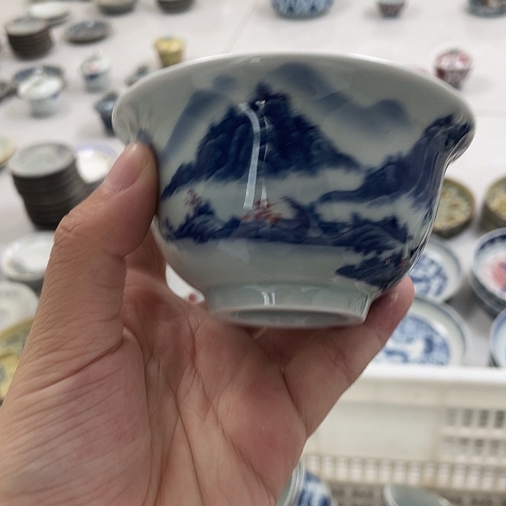 瓷片景德镇万里江山主人杯