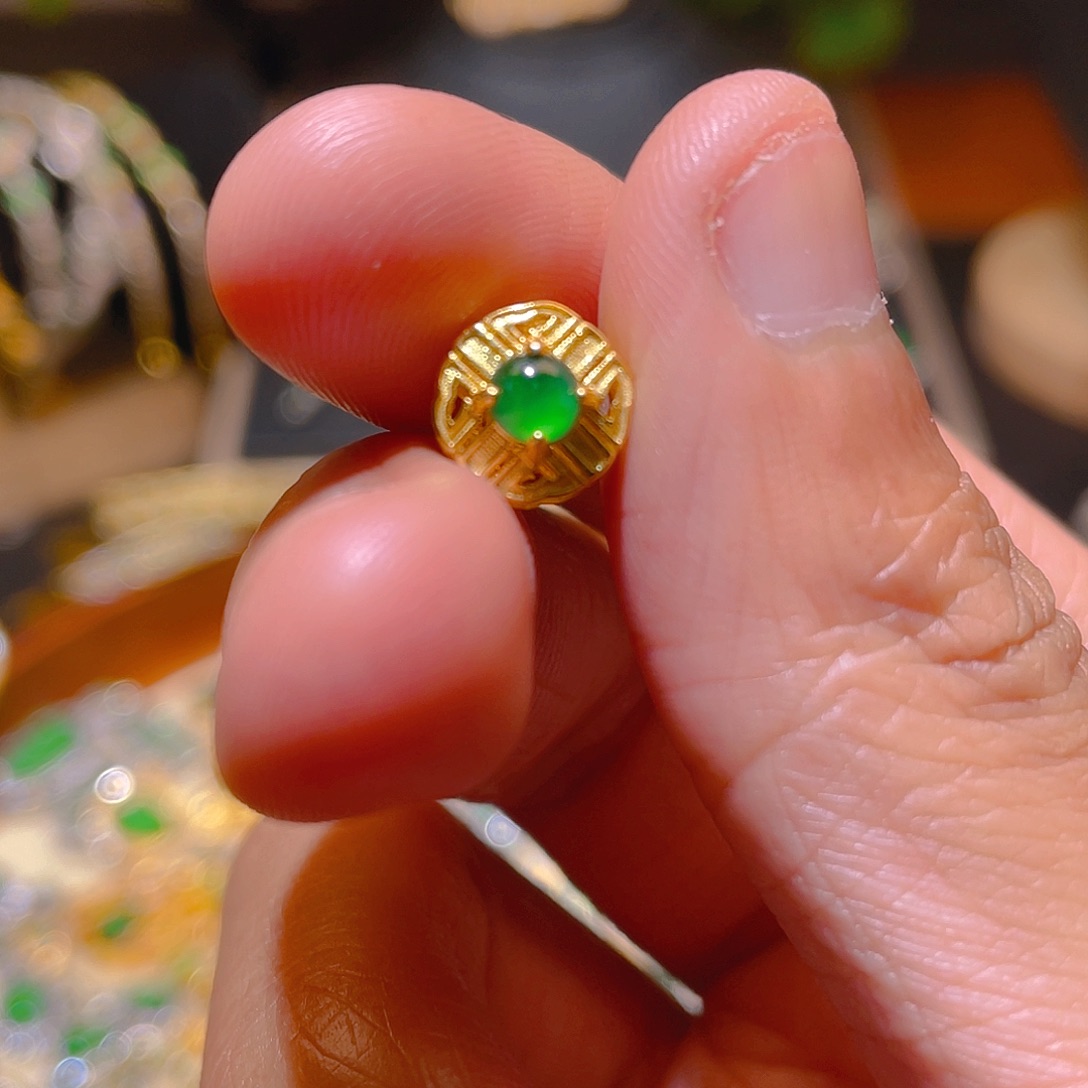 翡翠吊坠(不含链)银S925镶嵌