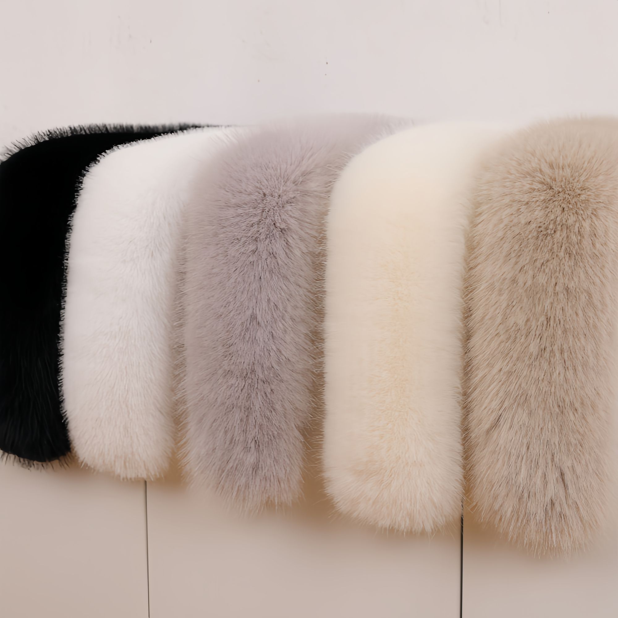 韩版狐狸毛围巾秋冬加厚保暖百搭女士纯色皮草围脖