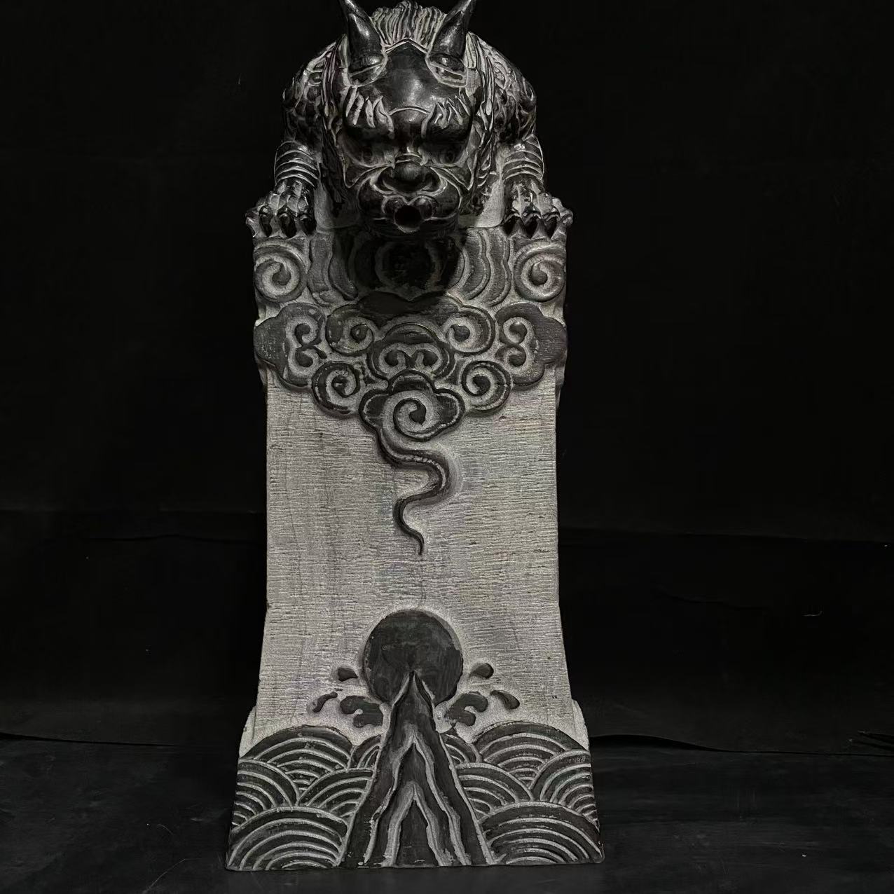 聚鹏阁石雕青石吸水兽浮雕庭院装饰品可选大号款工艺品中式