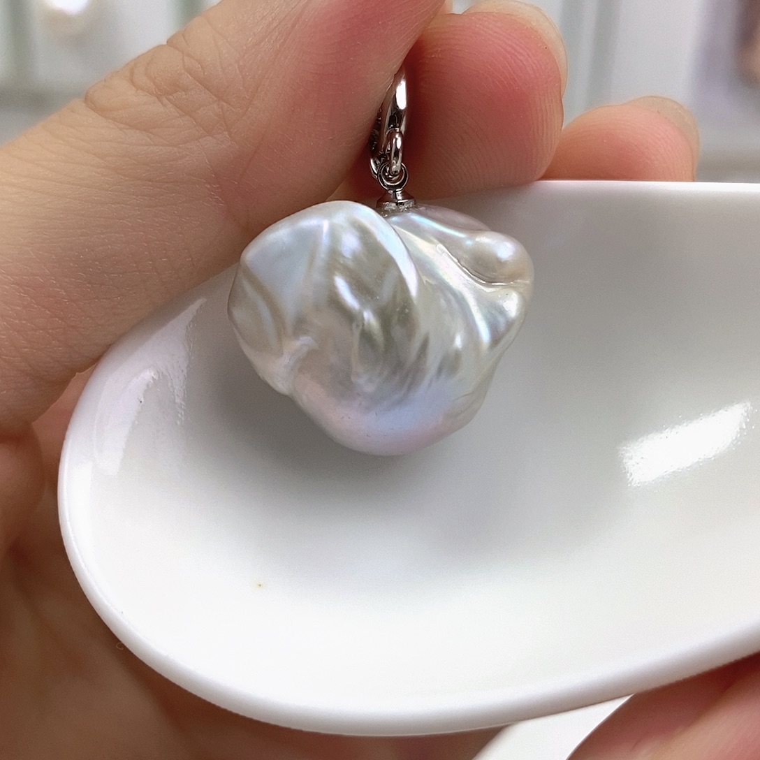 淡水珍珠银S925镶嵌颈饰