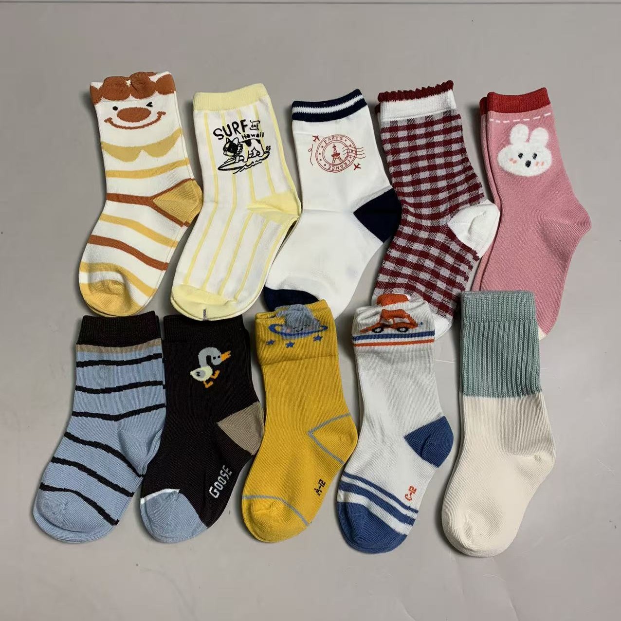 儿童+学生+童袜+中筒+秋冬+百搭+纯棉+韩版+卡通+潮袜+高品质袜子