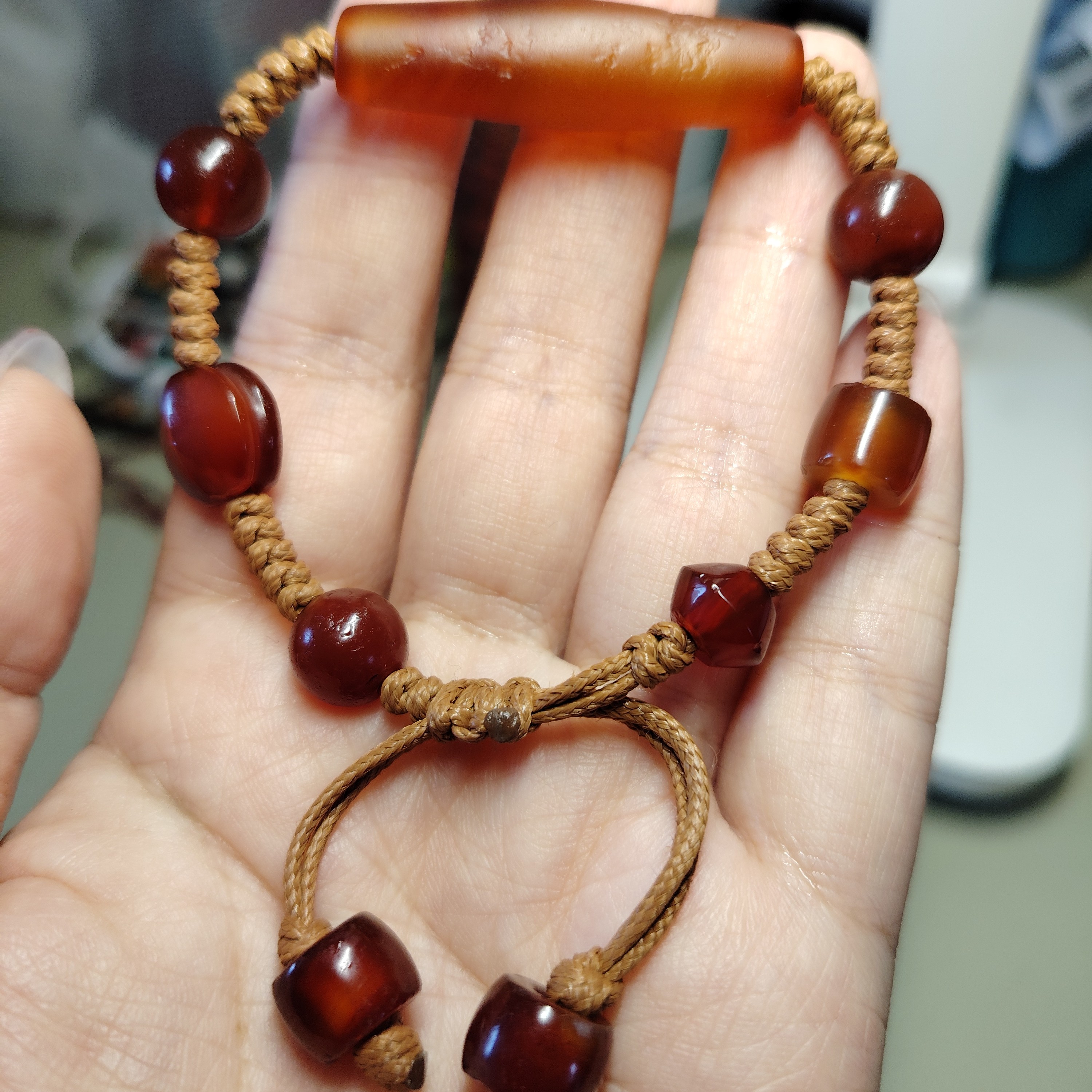 非金属玻璃手链 配饰佩珠手链DIY