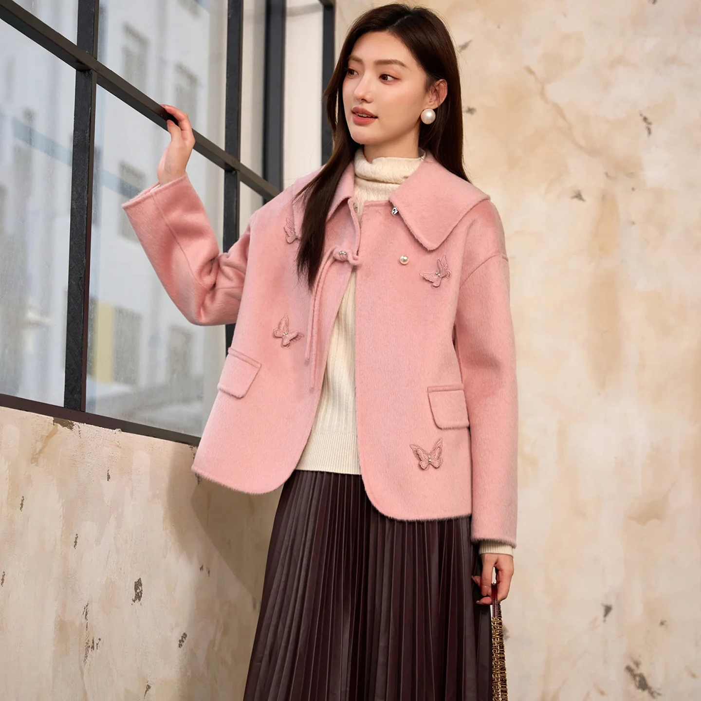 49746【芭依L】双面呢外套92D8034