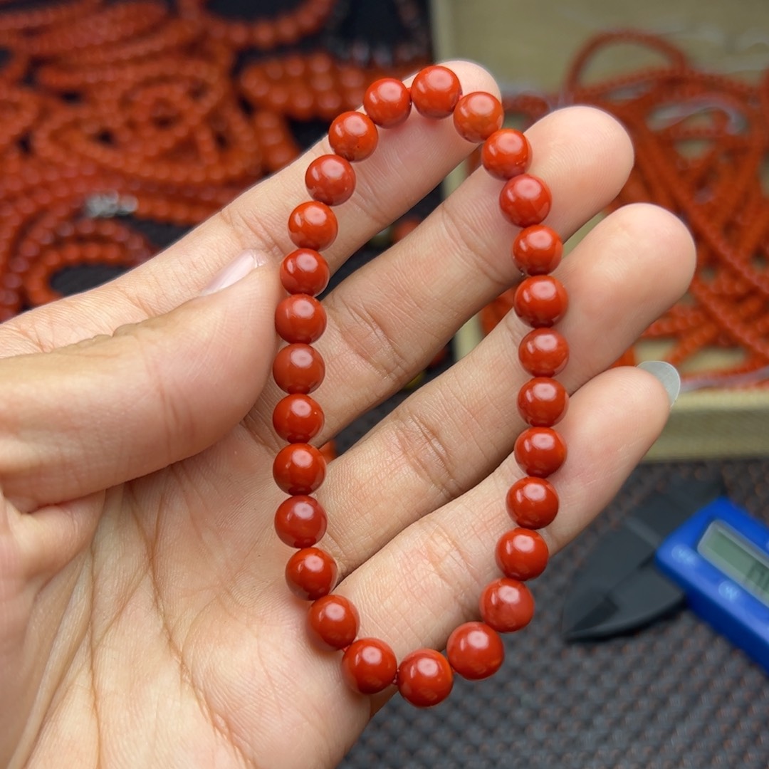南红玛瑙手链未镶嵌