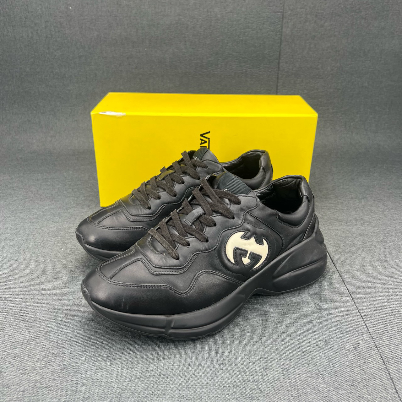 95新 GUCCI/古驰 码数40.5GUCCI Rhyton 黑白蝙蝠 配盒