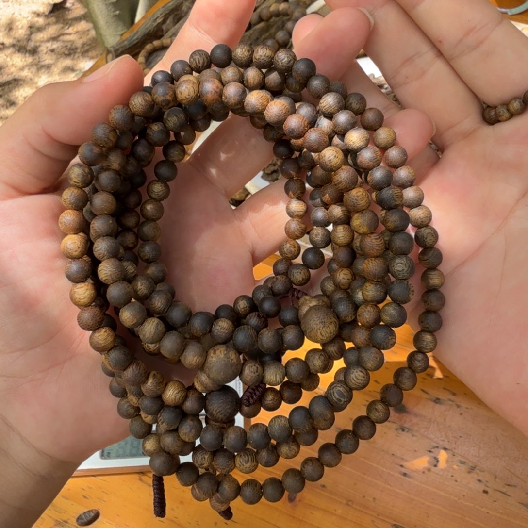 沉香碎屑沉香多圈0.6圆珠多样性发一条