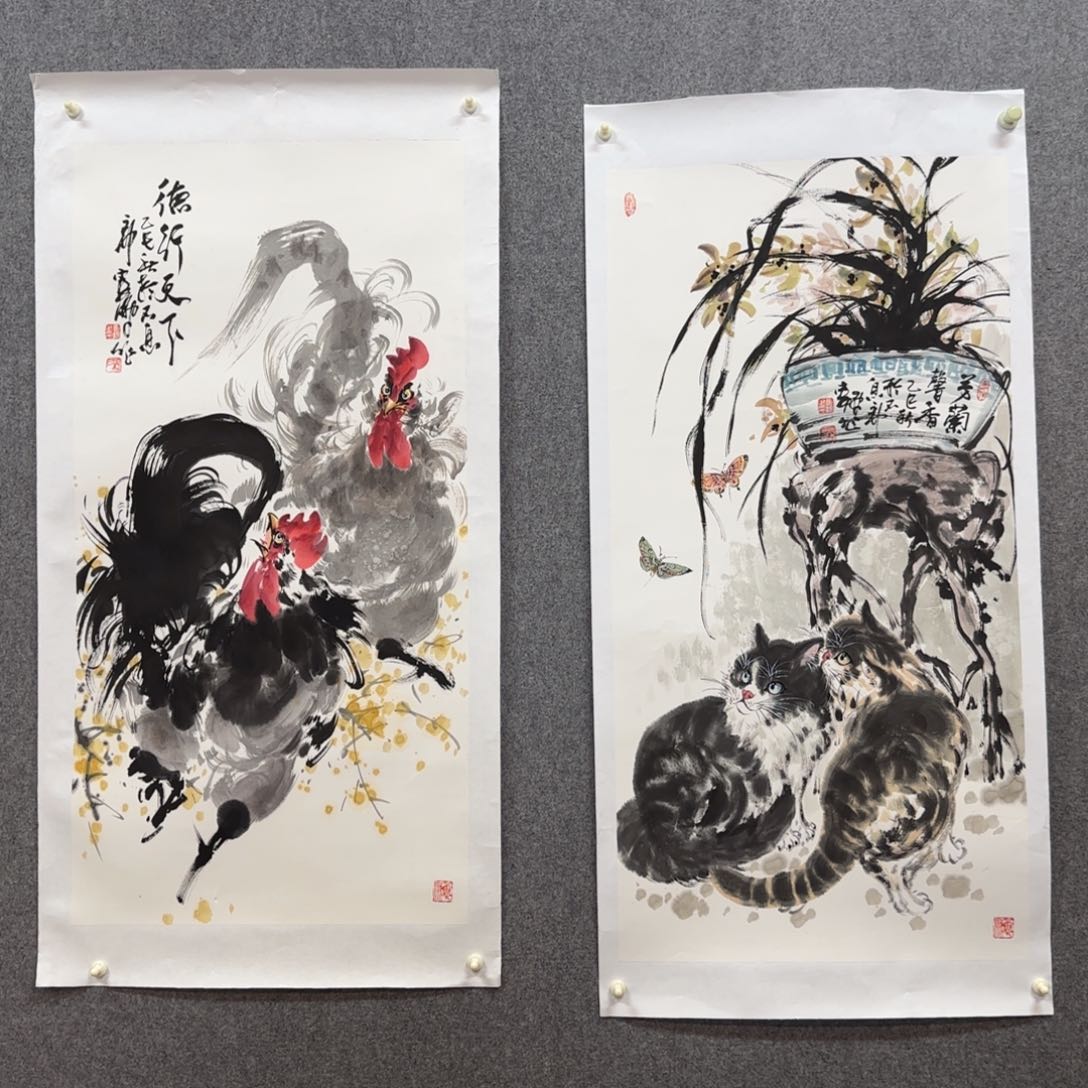 国画随**风娄鹏老师手绘作品