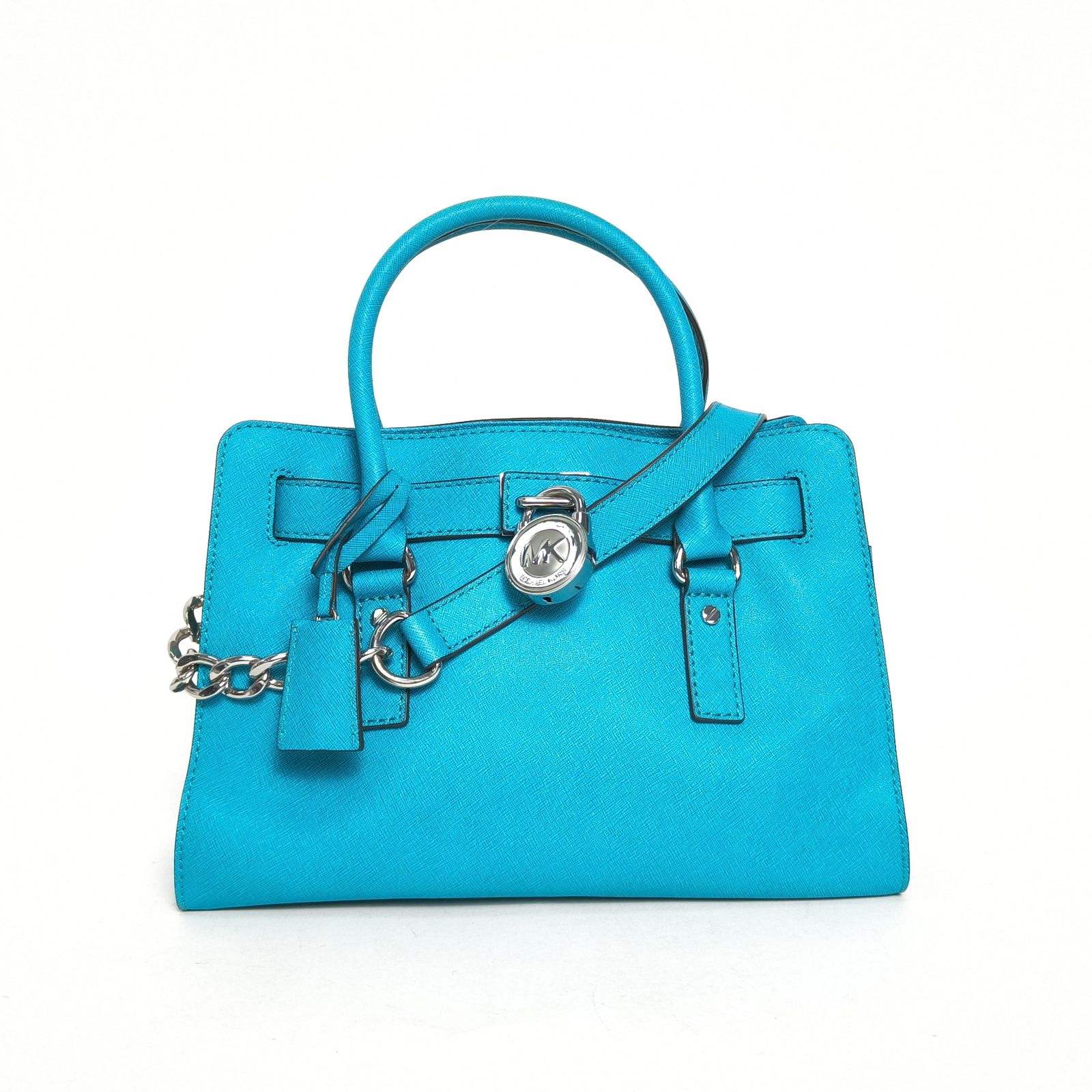 95新 MICHAEL KORS/迈克高仕 小花Jerry活动 绿色 MK 锁头 手提包