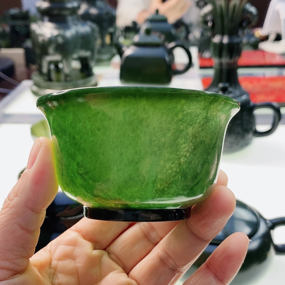 和田玉（青玉）摆件未镶嵌智**沉