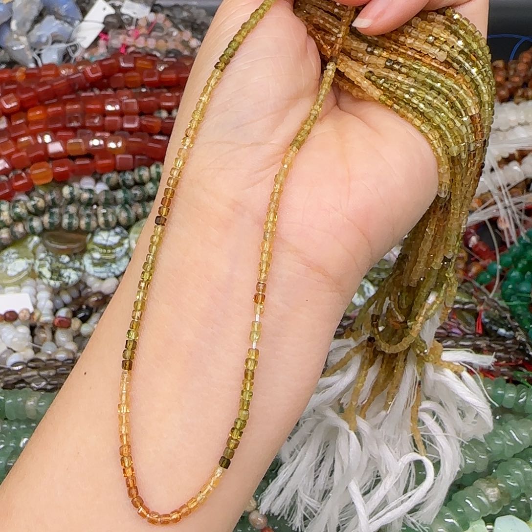 玛瑙/玉髓合金珠宝半成品傍***雨碧玺方糖拍两54发一条