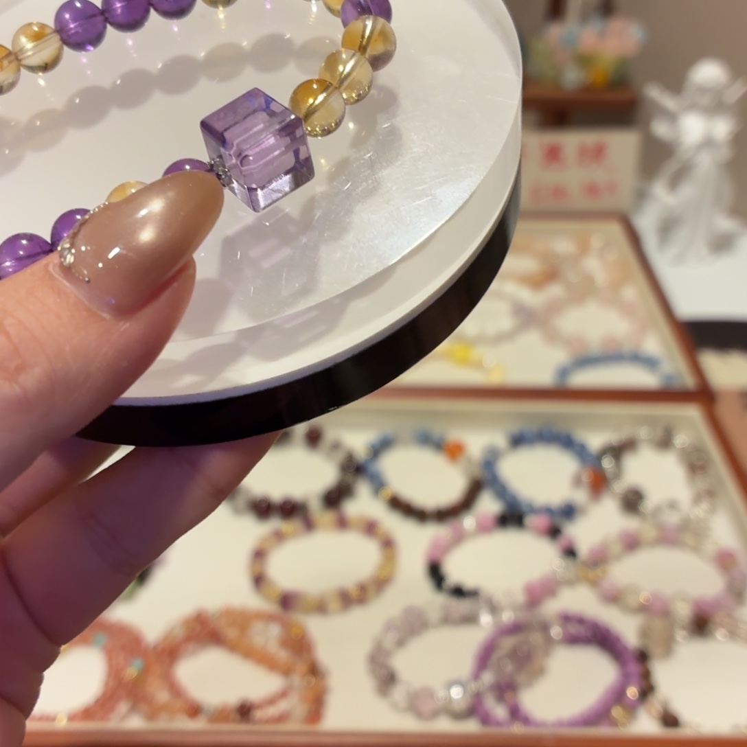 阿***丽烟晶银S925镶嵌手链