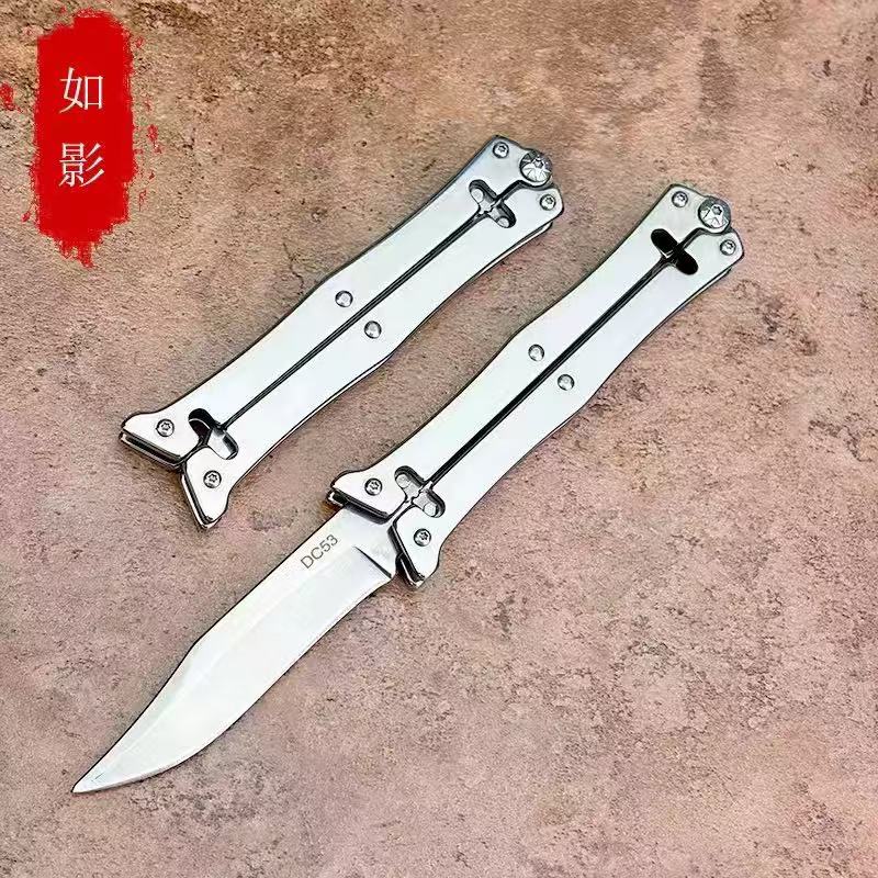 蝴蝶造型变形金刚新款机械刀户外登山切肉切水果多功能便携水果刀