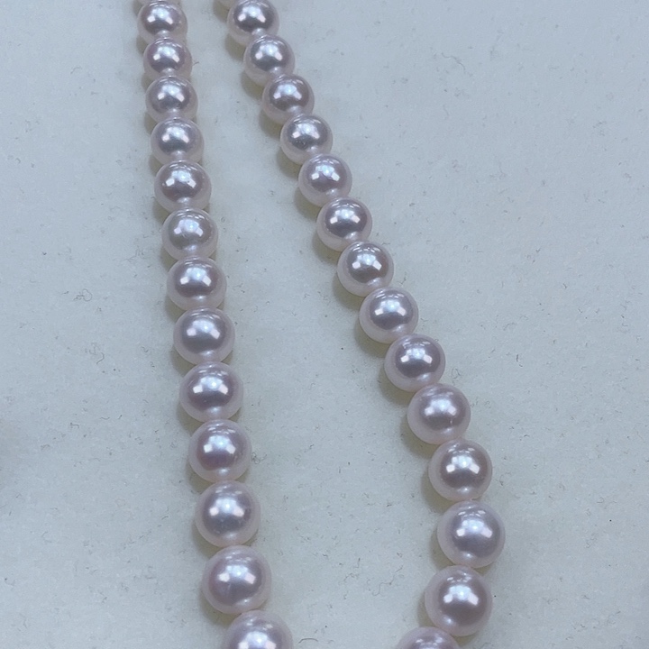淡水珍珠颈饰银S925镶嵌7.5-8.5m飒飒亮