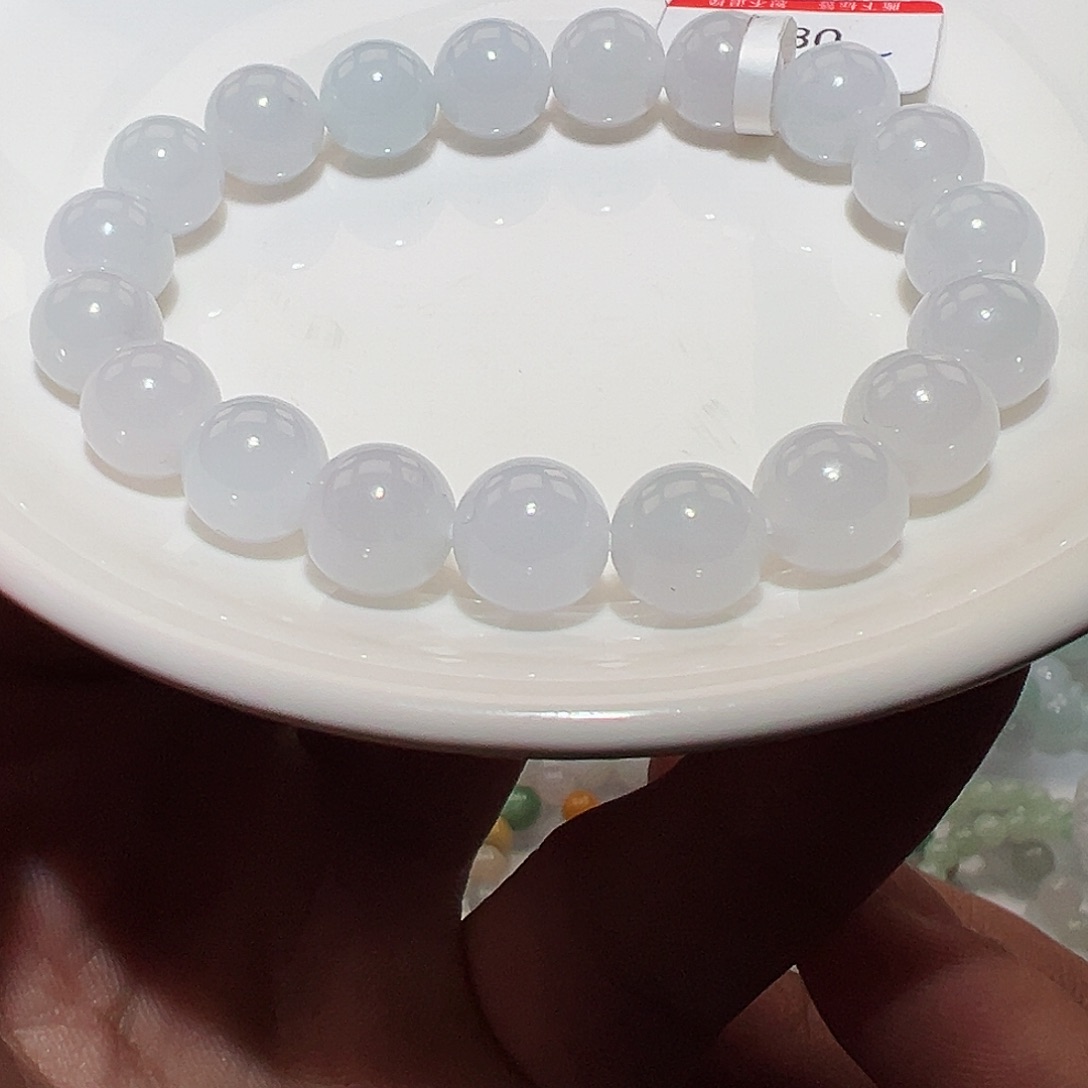 翡翠手链未镶嵌天然翡翠