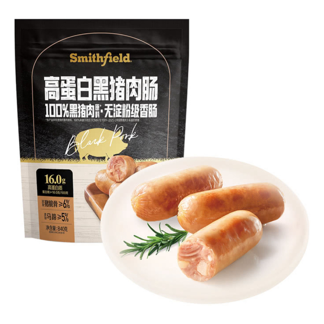 【会员商店】Smithfield 高蛋白黑猪肉肠 休闲解馋即食香肠零食