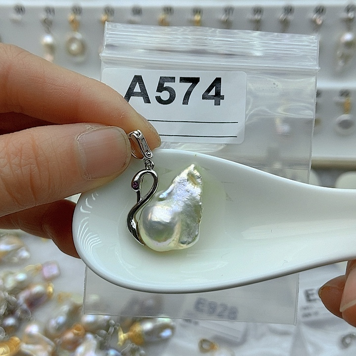 淡水珍珠颈饰银S925镶嵌