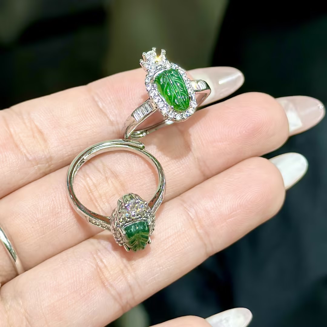 【CH】翡翠叶子戒指（多样性发其一）