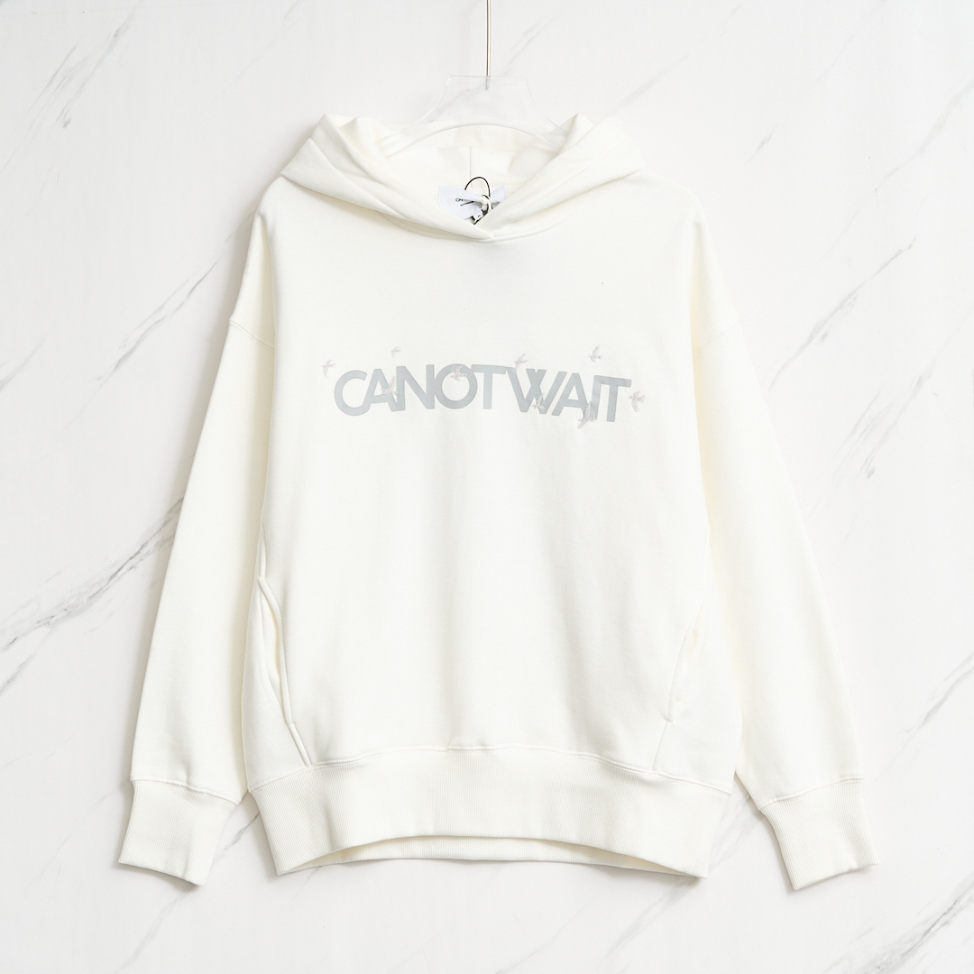 全新未使用  【瑞池女装】CANOTWAIT中性徽标印花卫衣O1GU00001