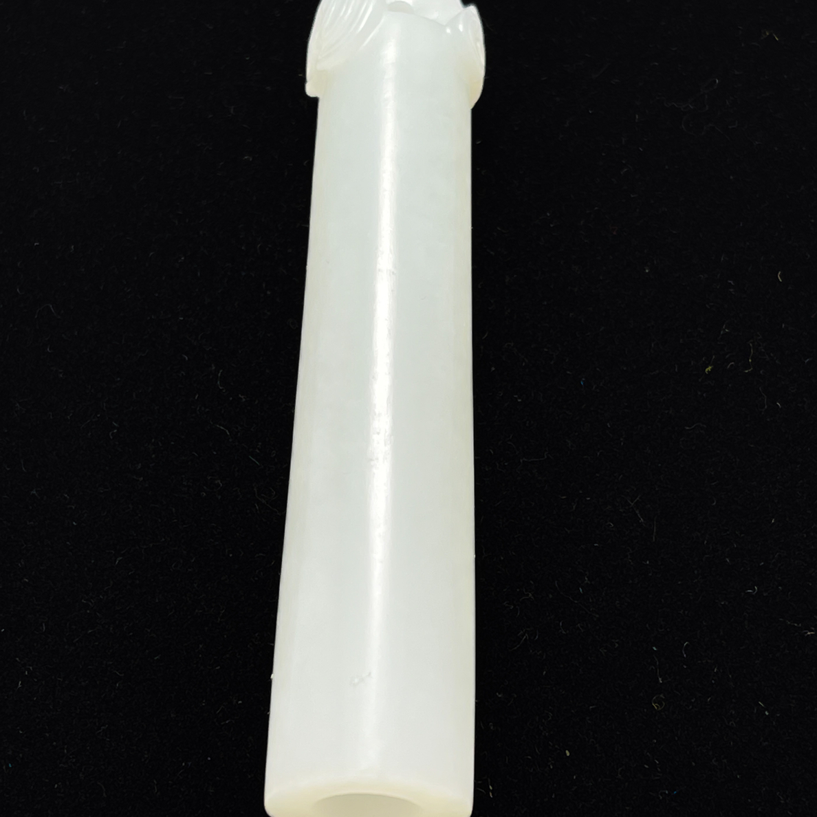 旧藏和田玉白玉领管挂件吊坠