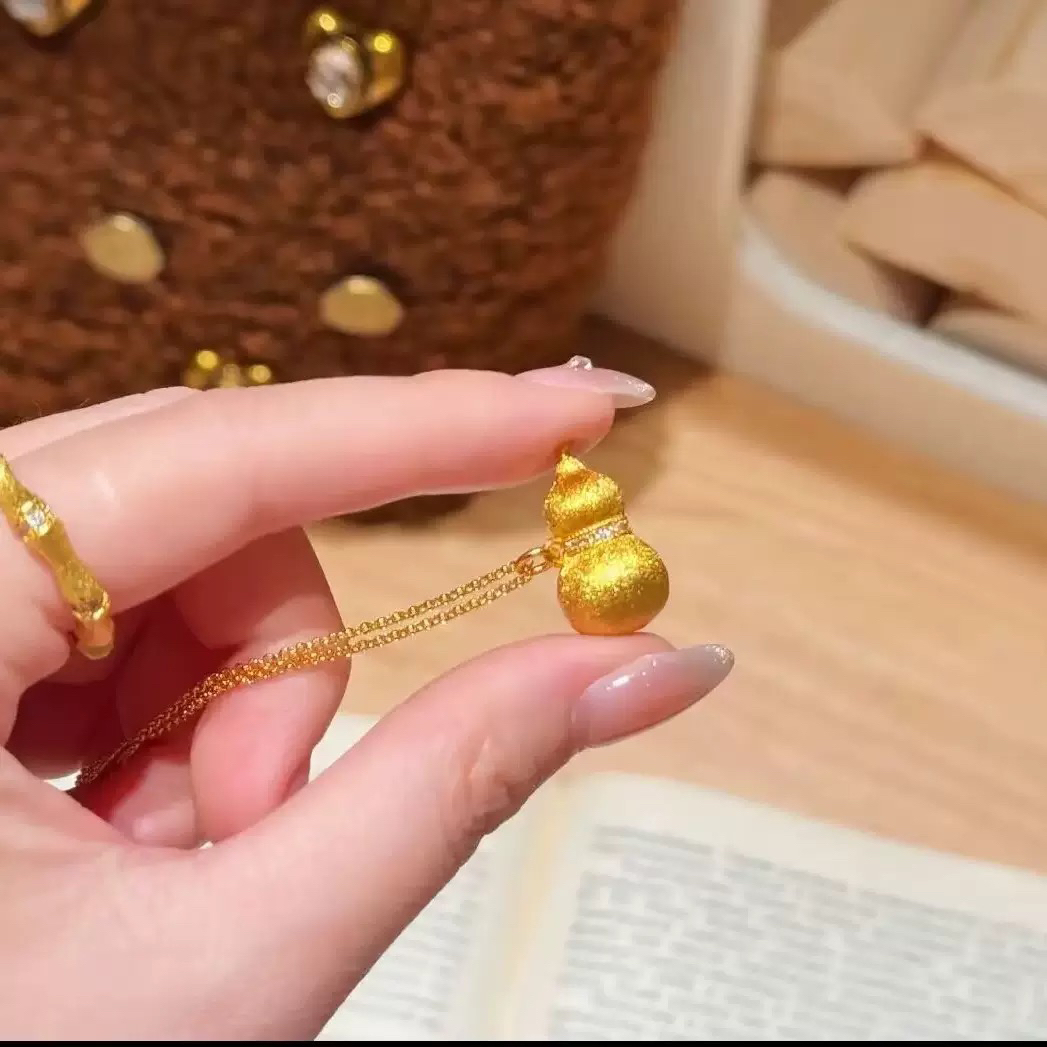 合金锆石项链 古法项链精致复古高级百搭气质（三个月内褪色包换）