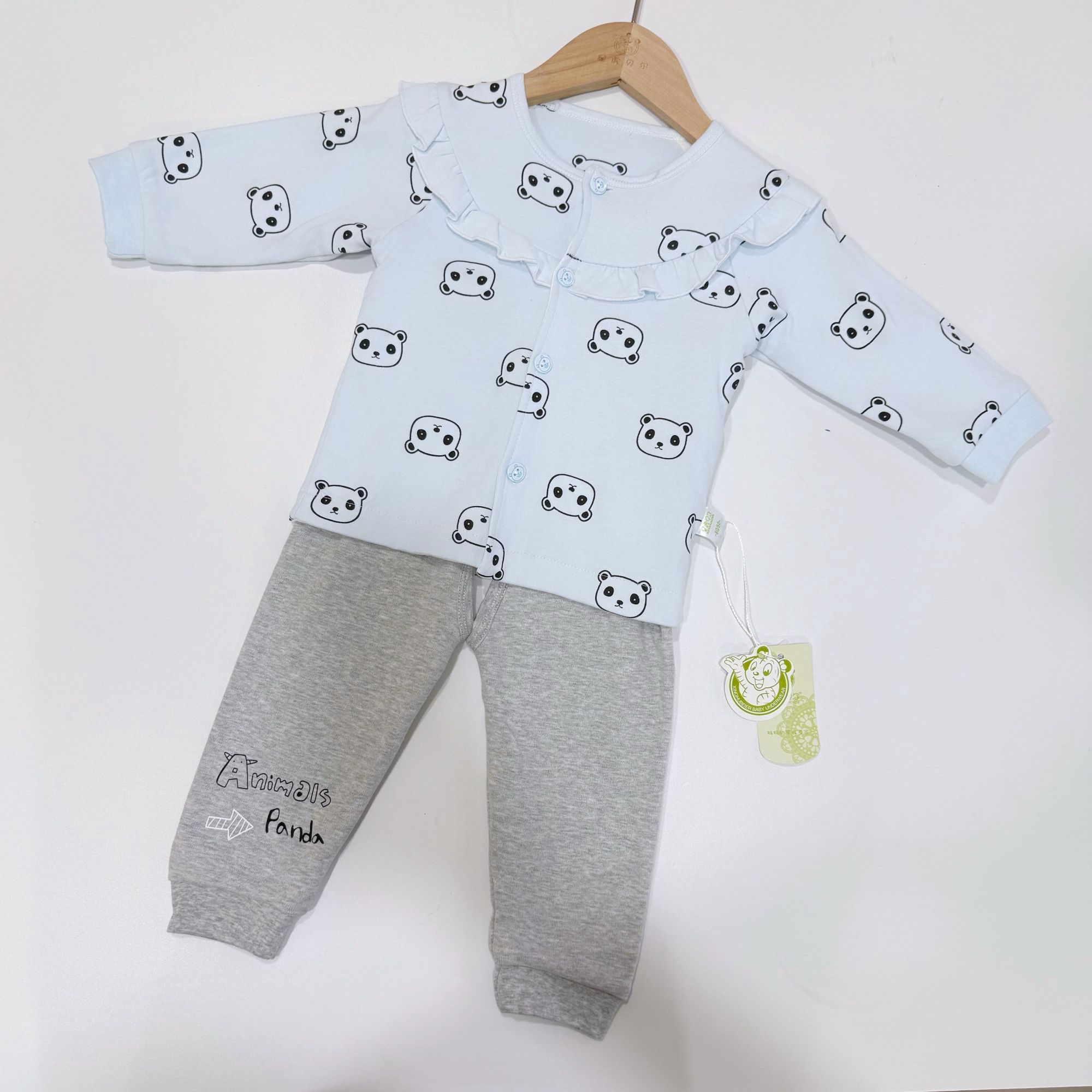 星虎贝尔婴幼儿NO退NO换双层套装春秋两件套衣服男童女童开襟开档