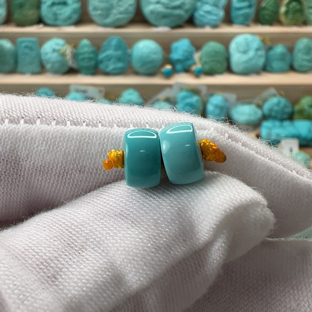 未镶嵌绿松石直切珠7.4x4.4mm