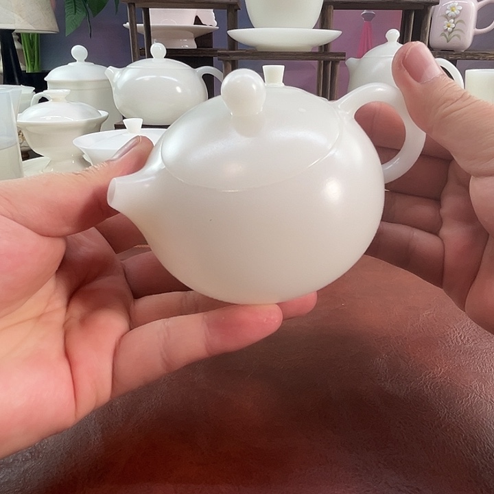 隐唐窑/璞玉素烧自生釉200ml西施壶