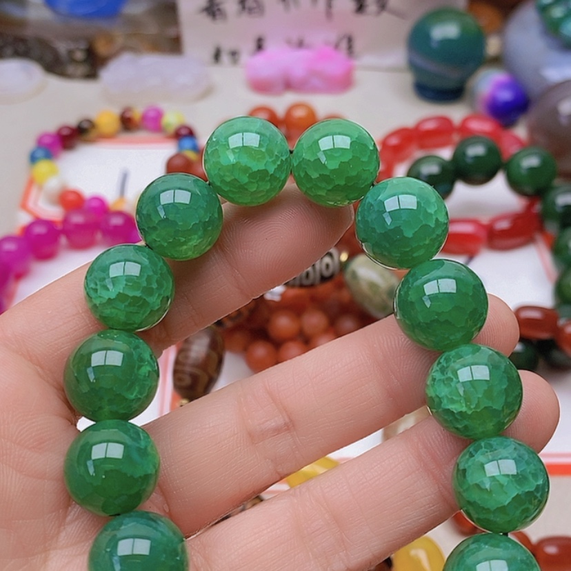 【闪购商品】未镶嵌玛瑙/玉髓珠宝半成品绿*