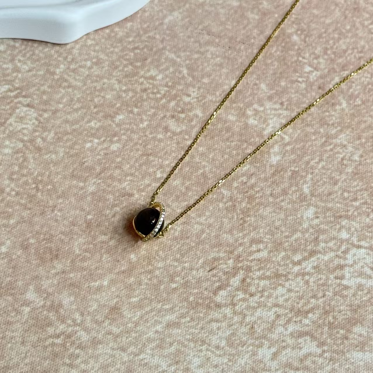 吊坠925银 9883 法式复古风女几何设计款项链