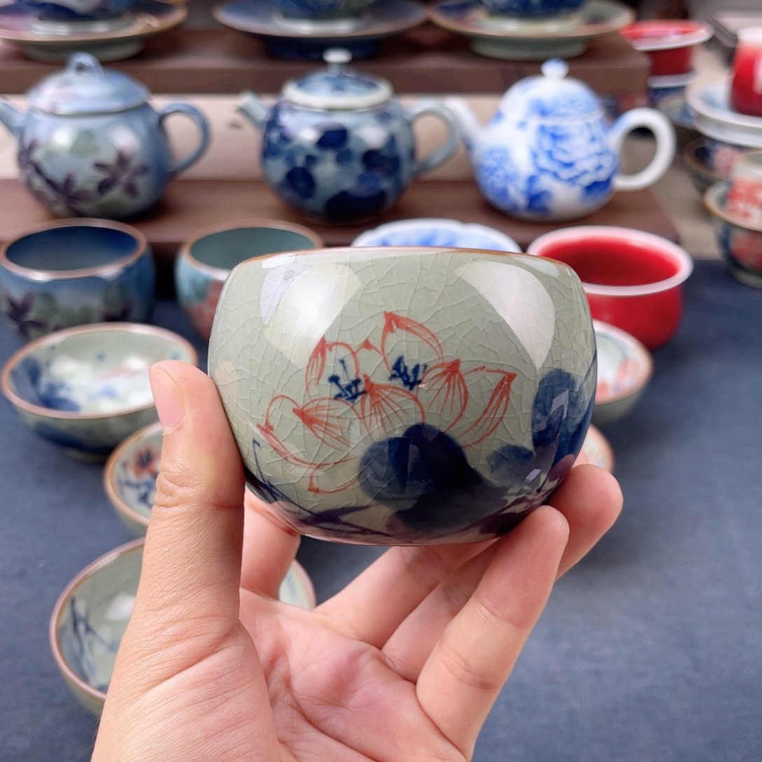 杯景德镇手绘手工茶具