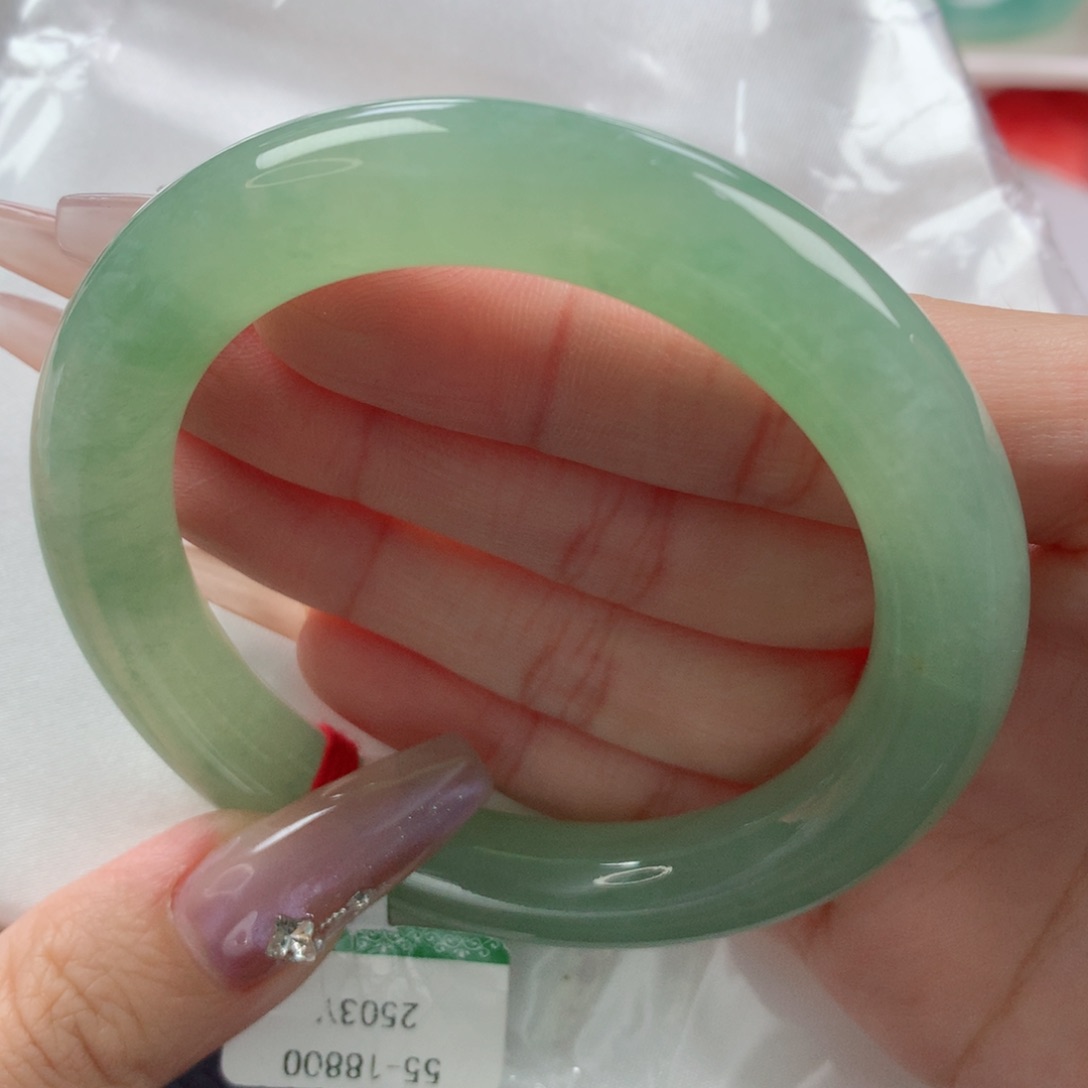 未镶嵌手镯翡翠缅甸天然翡翠A货55.4