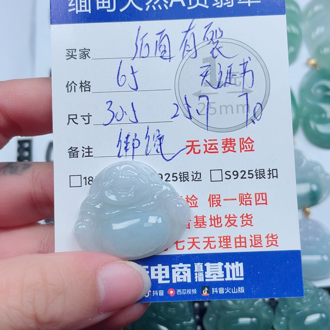 翡翠未镶嵌吊坠(不含链)