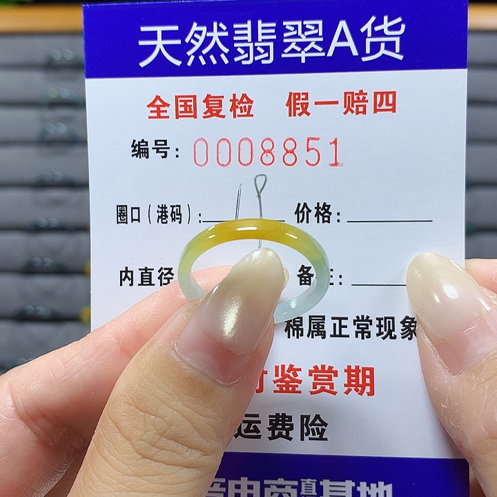翡翠未镶嵌戒圈8851