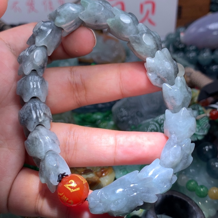 翡翠项链未镶嵌保真天然A货翡翠