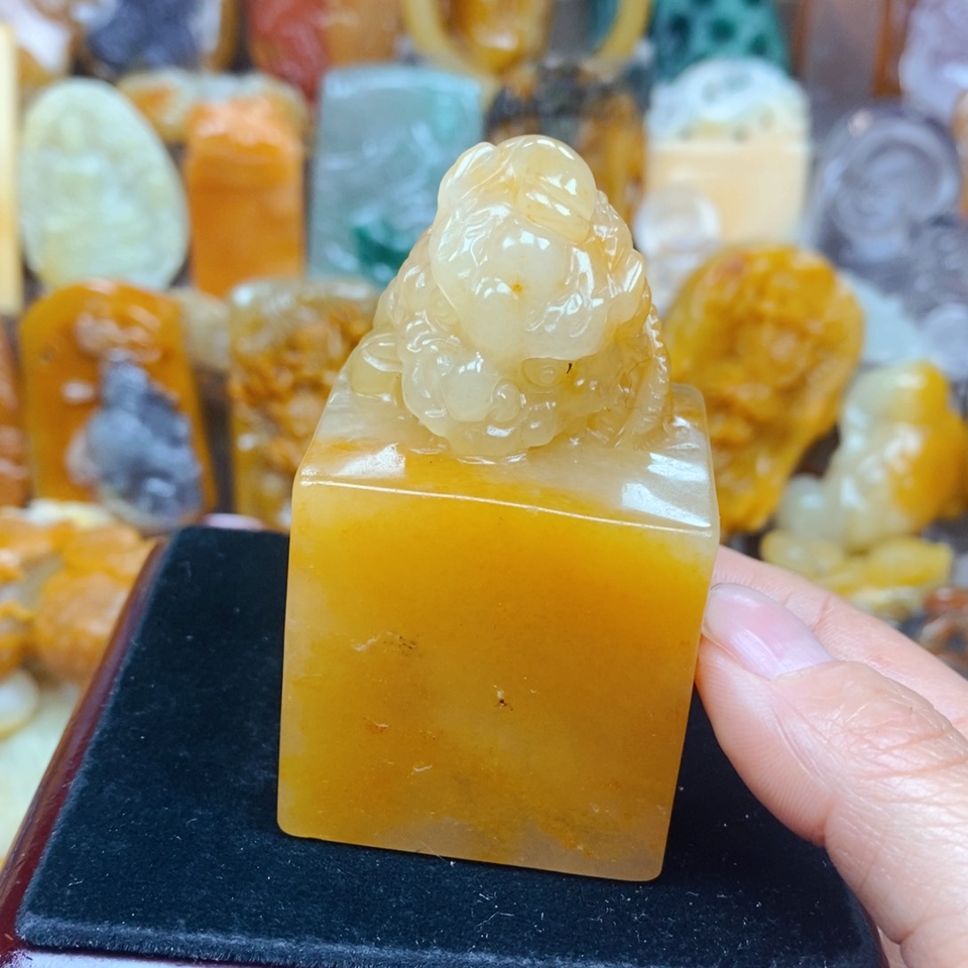 石英质玉（黄龙玉）未镶嵌颈饰