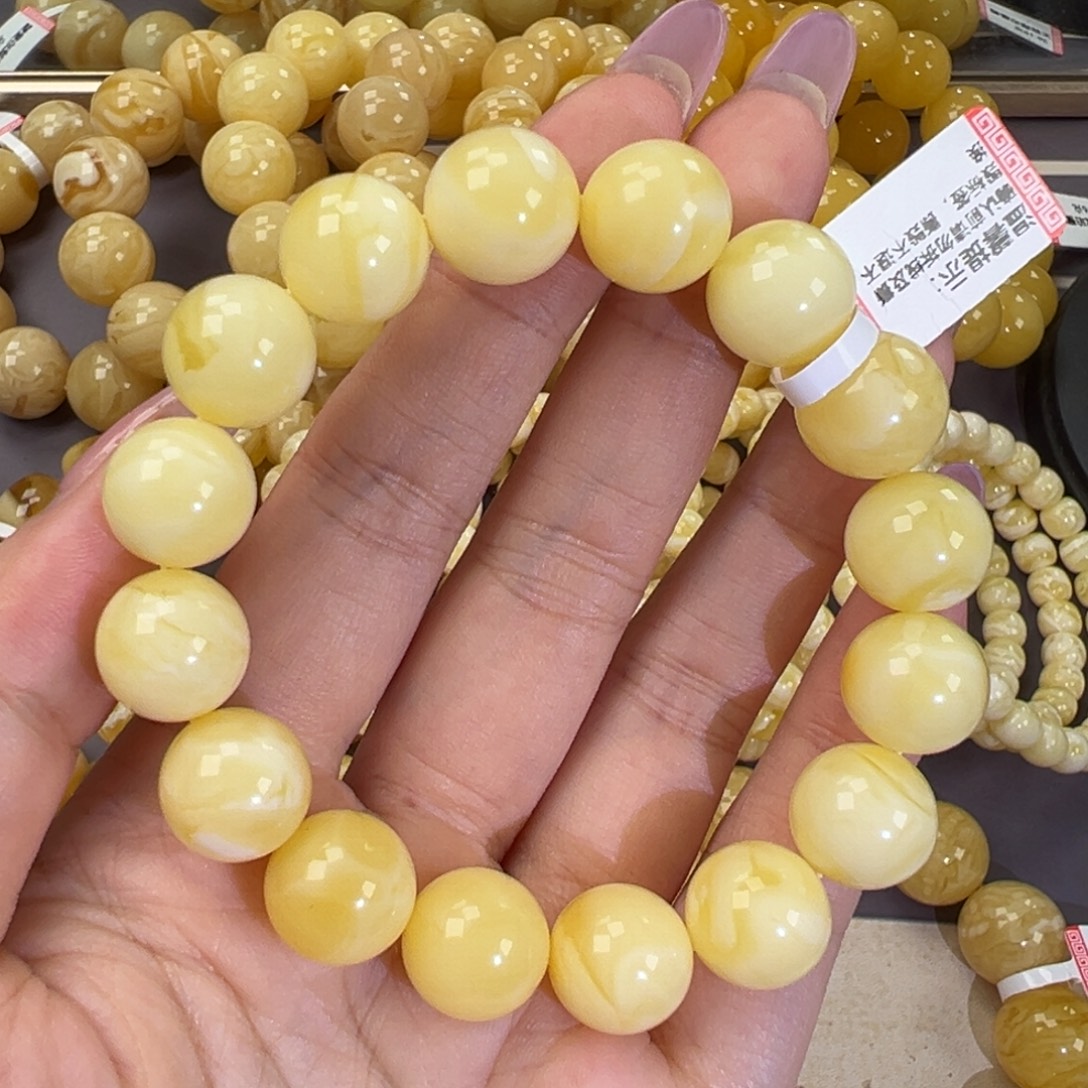 未镶嵌琥珀手链20.8白蜡