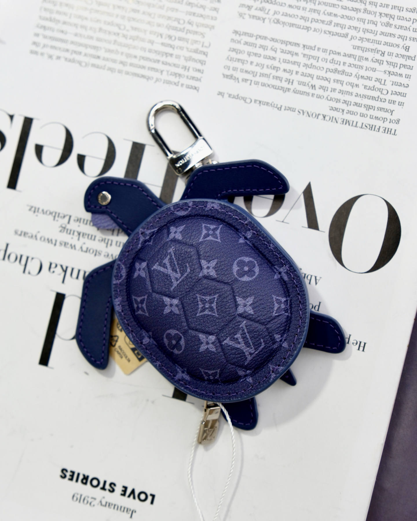 99新 LouisVuitton/路易威登 7796 LV 蓝色乌龟挂件