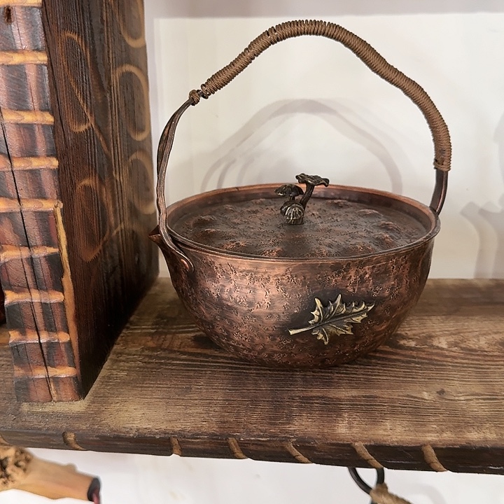 小***茶紫铜手工制作摆件