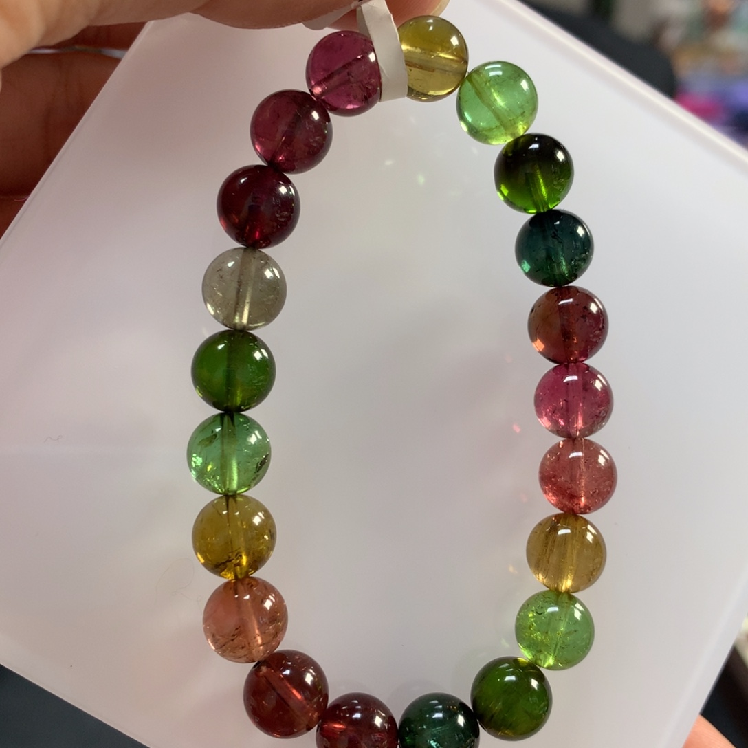 未镶嵌手链碧玺9.3左右