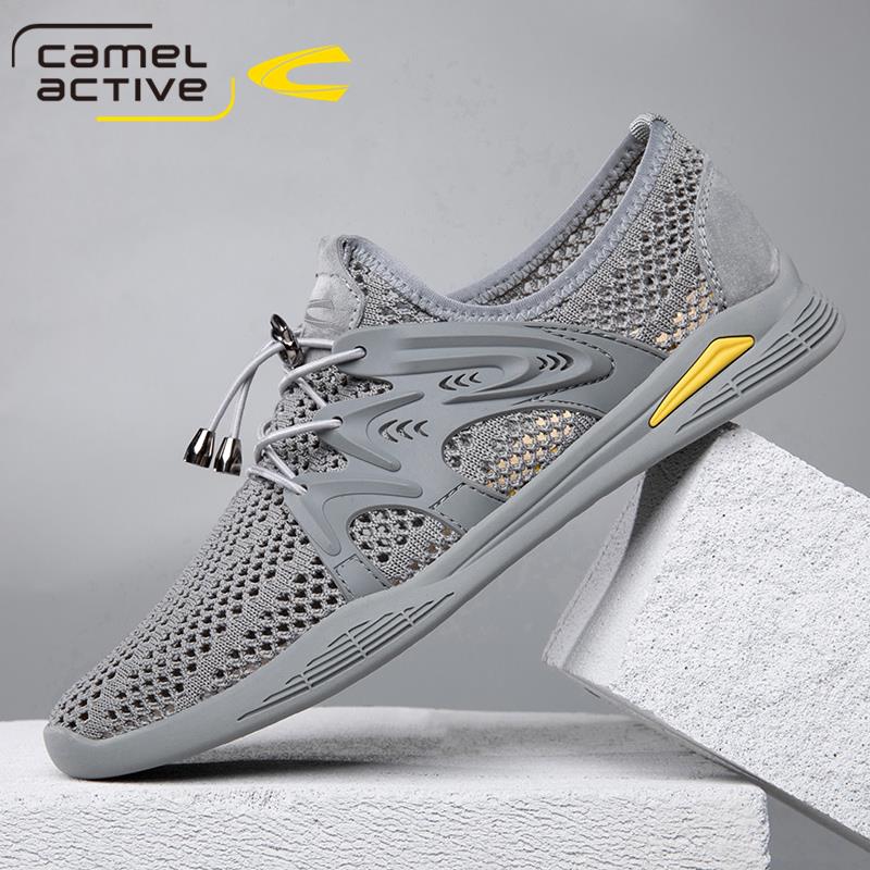 德国骆驼动感男鞋夏季透气网面镂空大网防臭网鞋休闲轻便软底运动