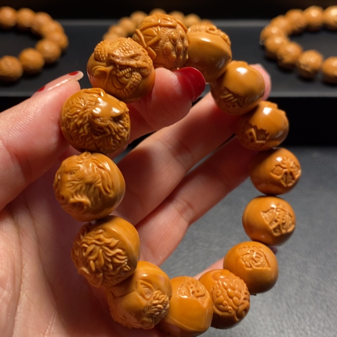 猴头核桃手串格**〇十二生肖