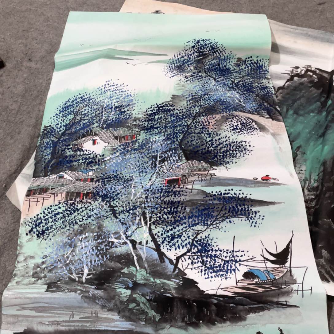 国画国画作者画心一张