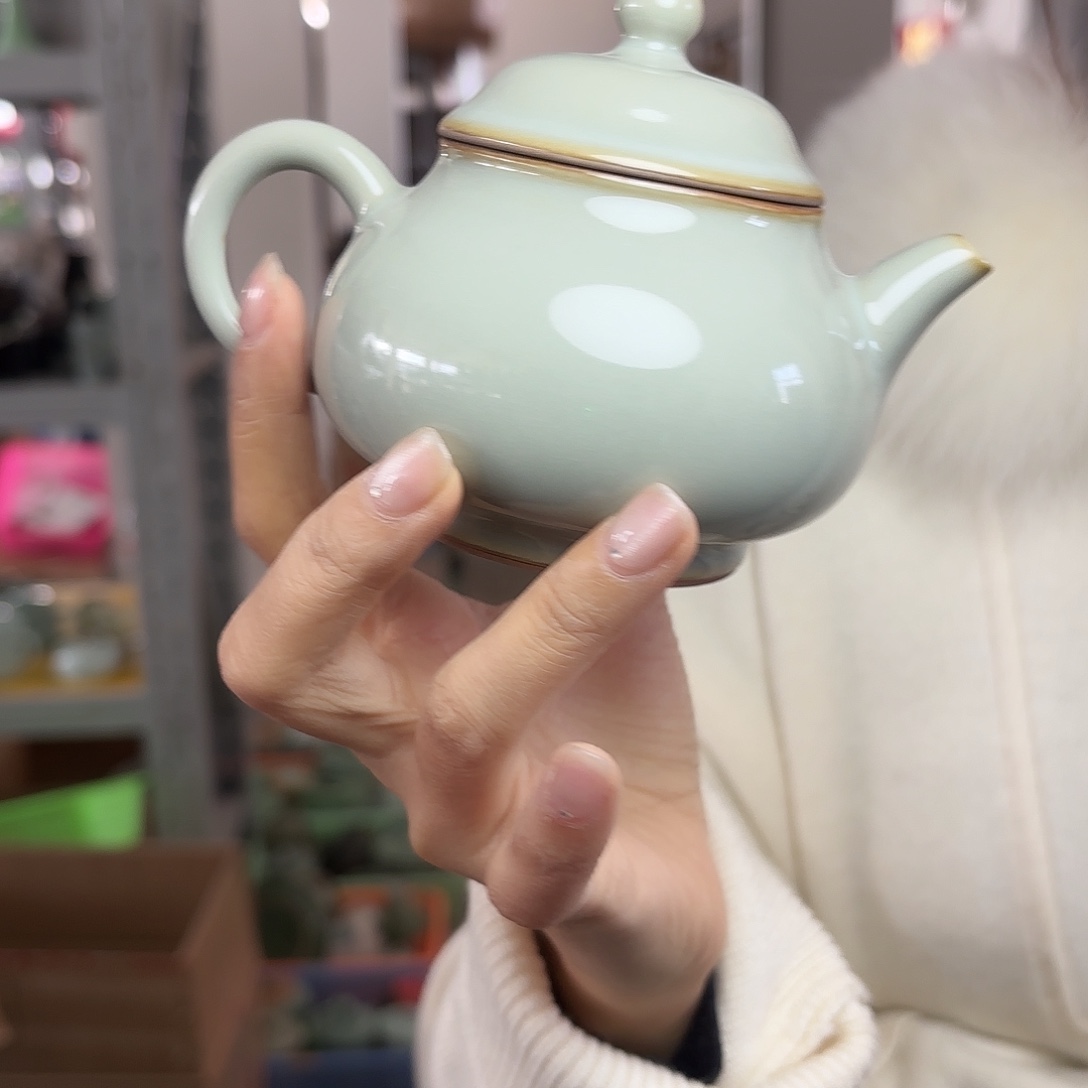 龙泉云间青瓷小米茶器