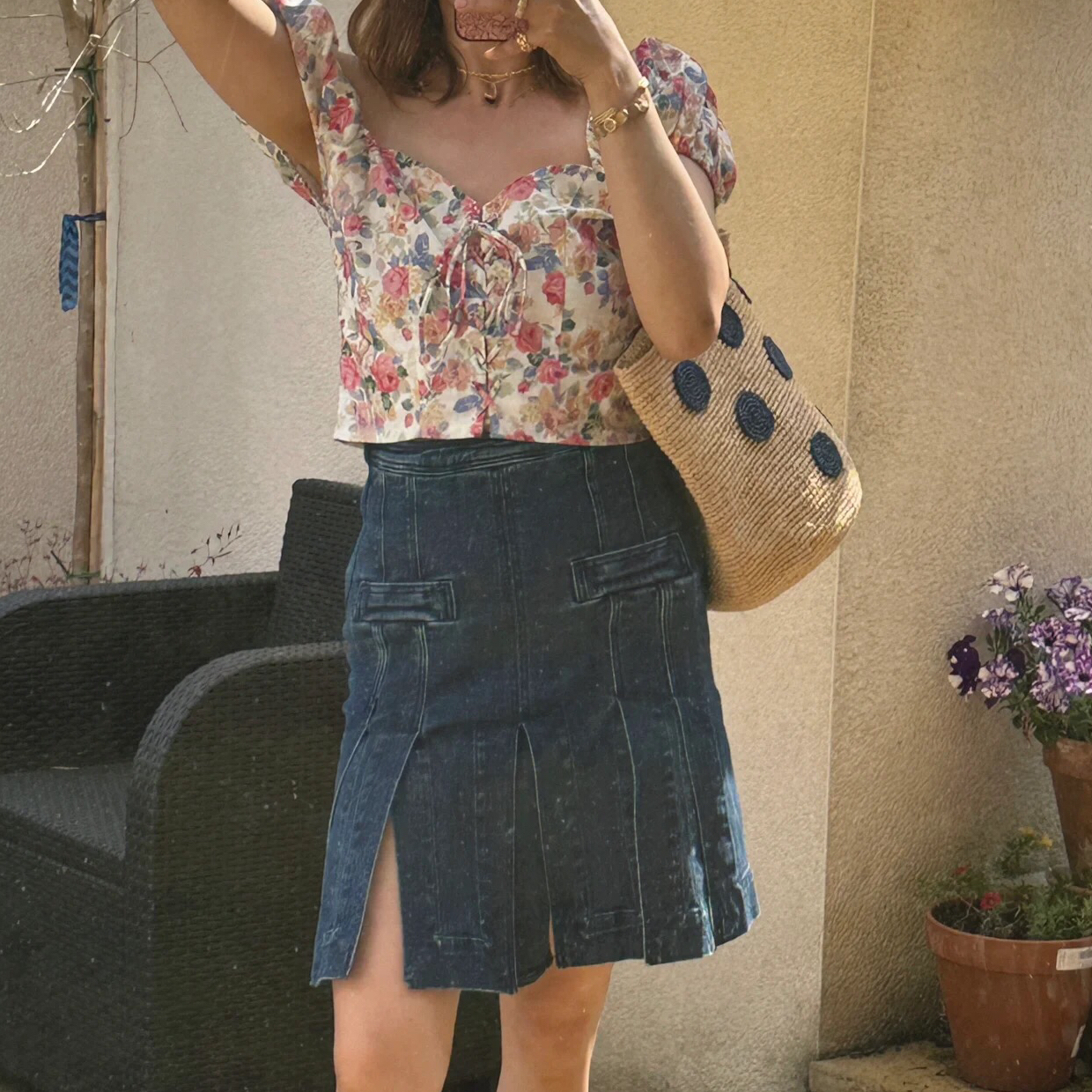 95新 Chanel/香奈儿 牛仔半身裙/36码/xspa2987 